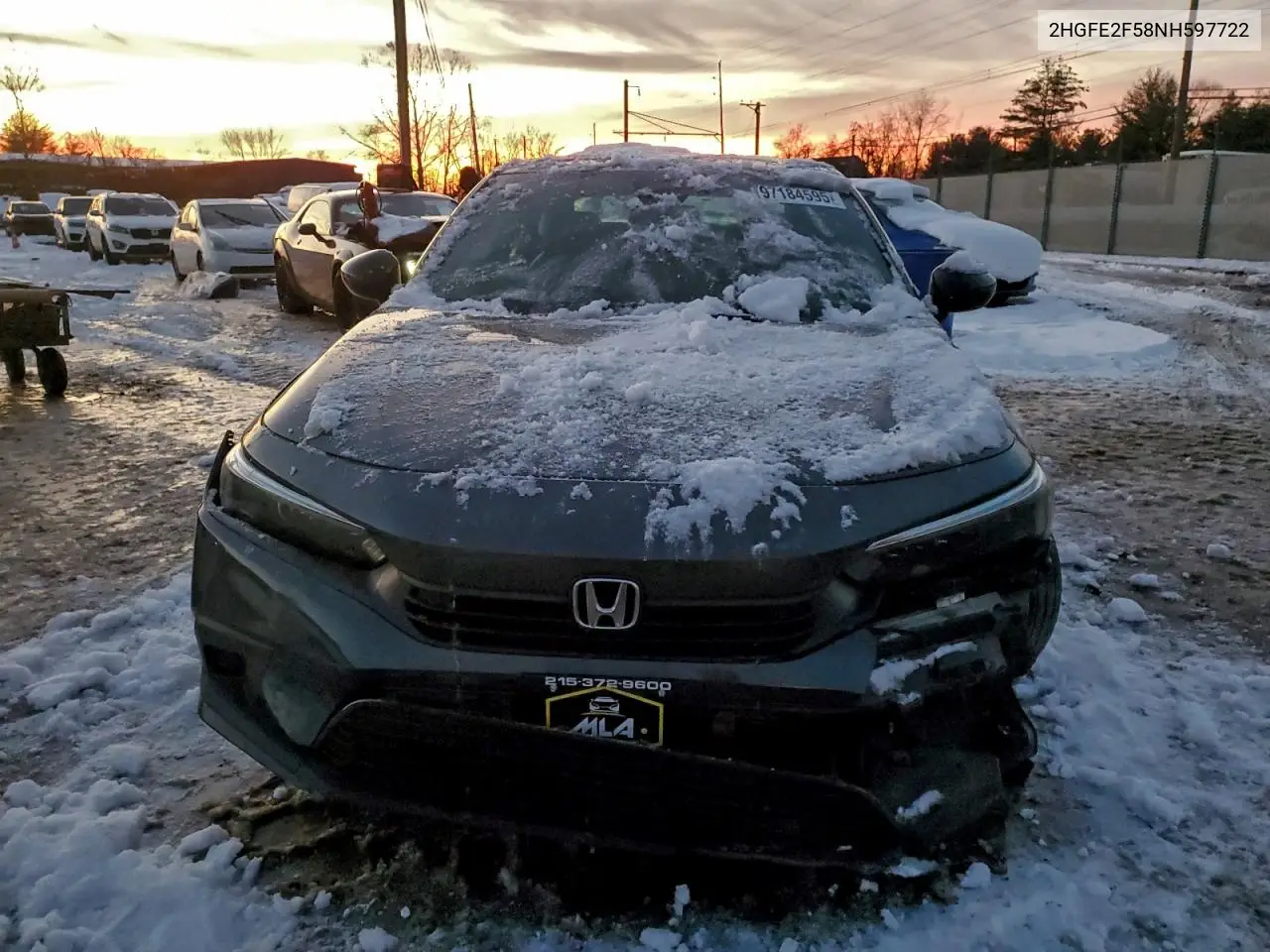 2HGFE2F58NH597722 2022 Honda Civic Sport