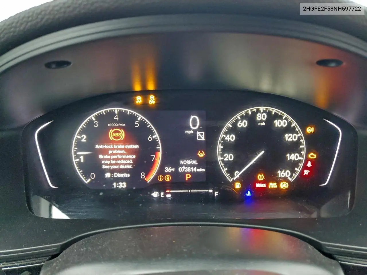 2HGFE2F58NH597722 2022 Honda Civic Sport