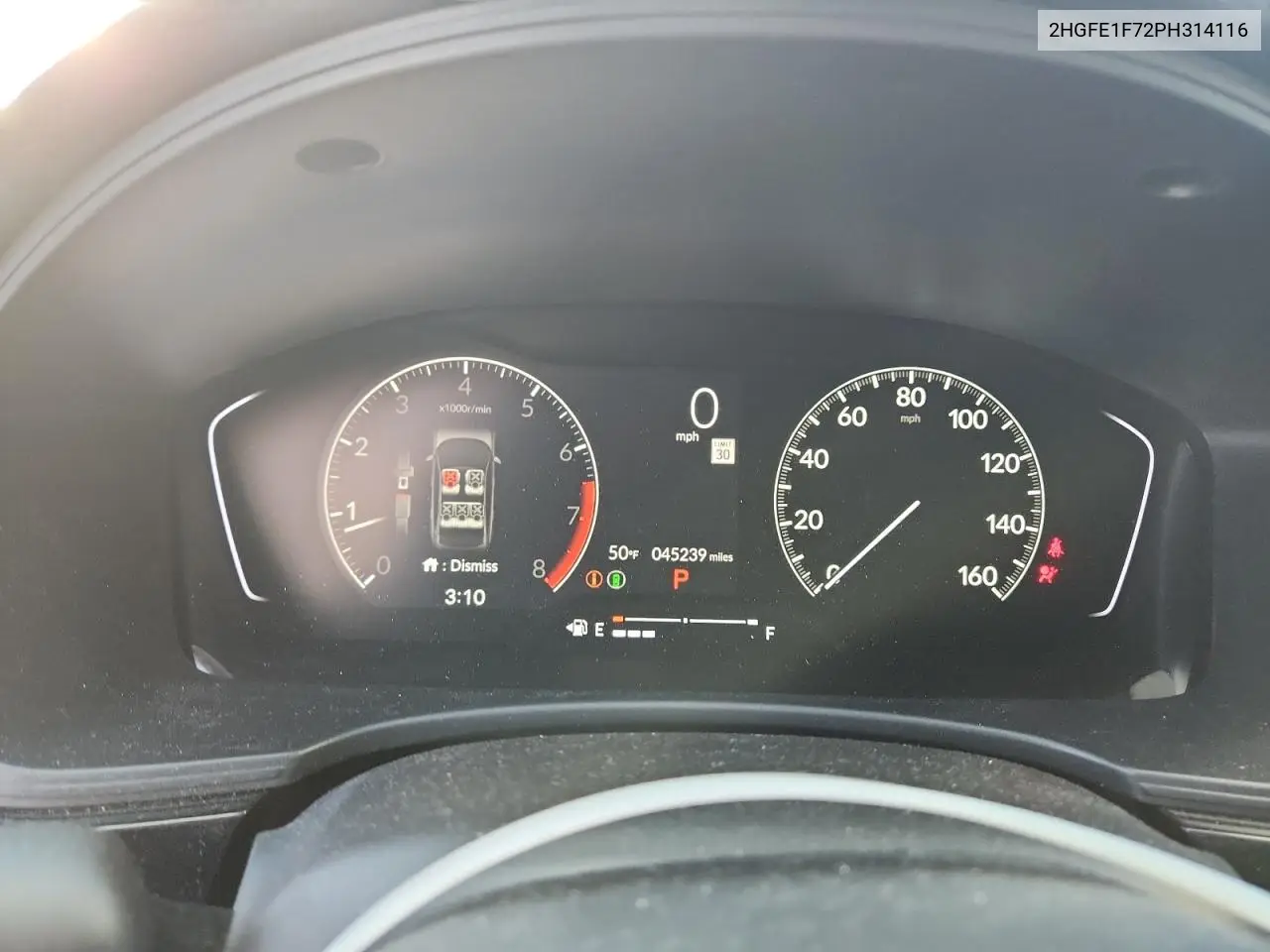 2HGFE1F72PH314116 2023 Honda Civic Ex