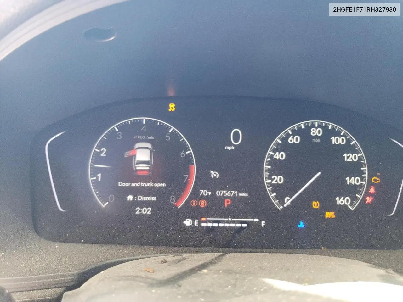 2HGFE1F71RH327930 2024 Honda Civic Ex