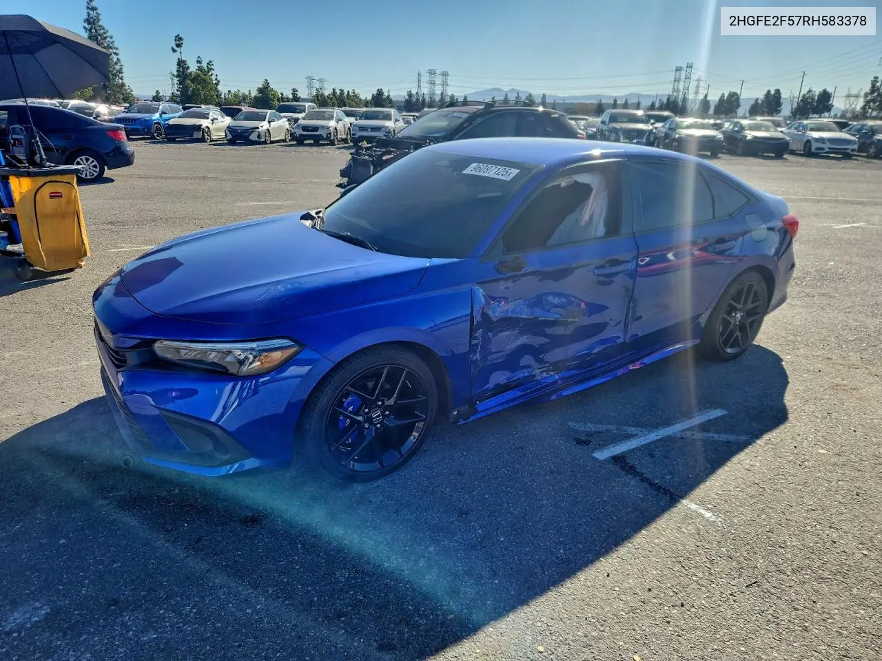 2HGFE2F57RH583378 2024 Honda Civic Sport