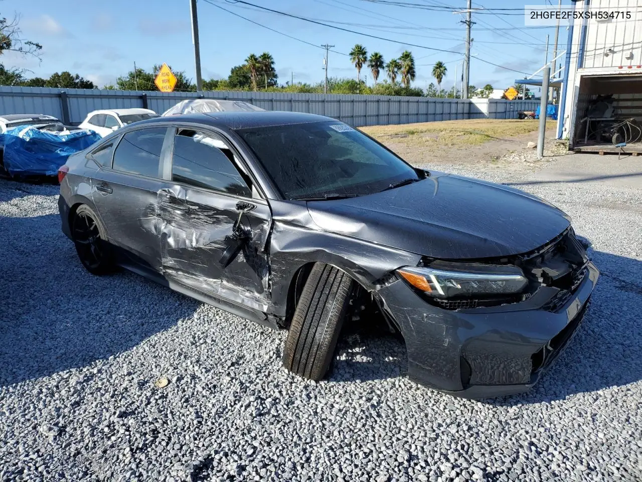 2HGFE2F5XSH534715 2025 Honda Civic Sport
