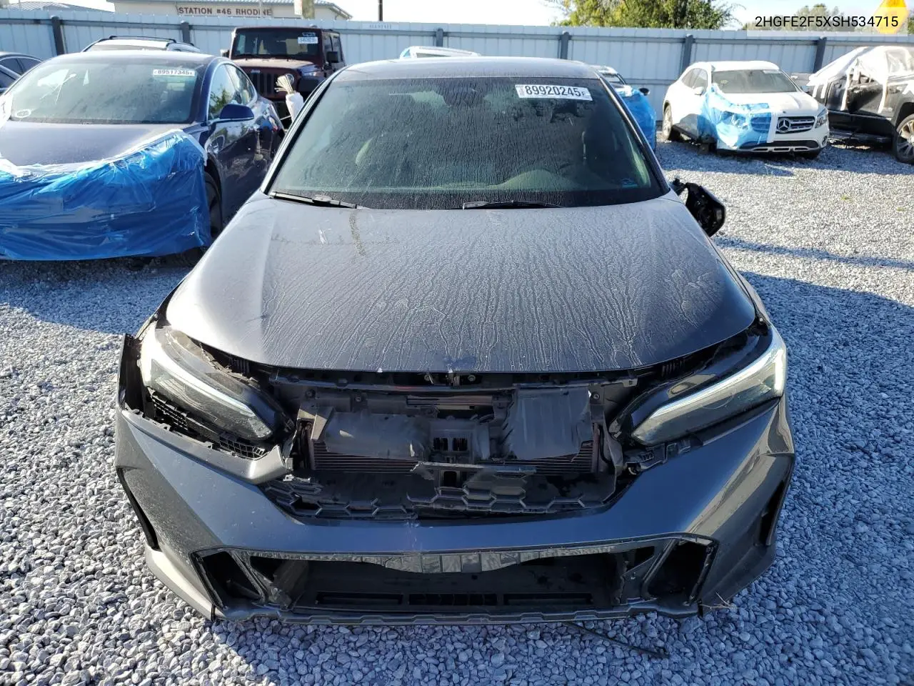 2HGFE2F5XSH534715 2025 Honda Civic Sport