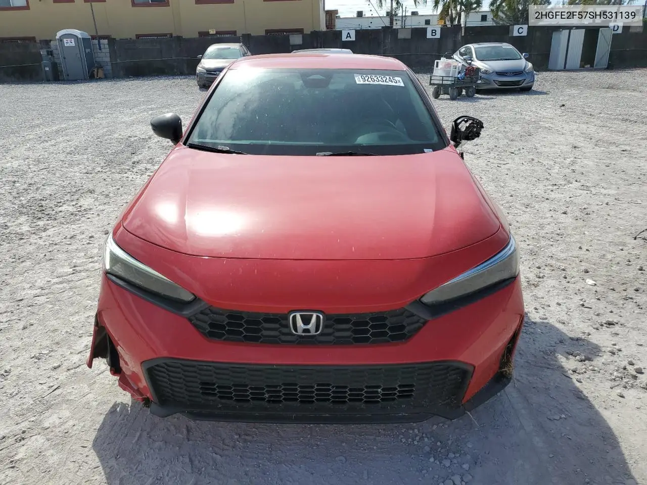 2HGFE2F57SH531139 2025 Honda Civic Sport