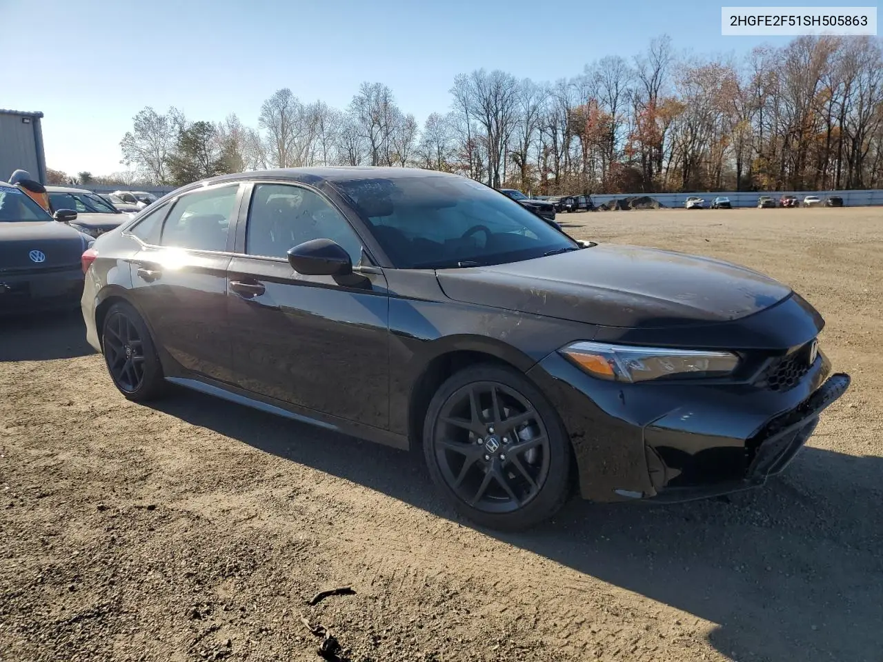 2HGFE2F51SH505863 2025 Honda Civic Sport