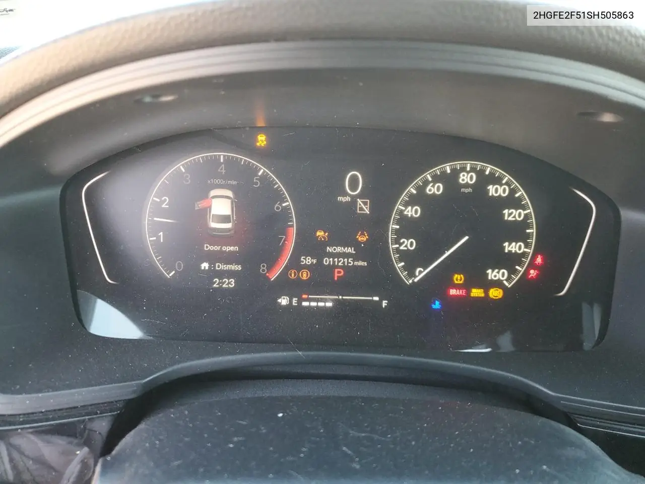 2HGFE2F51SH505863 2025 Honda Civic Sport