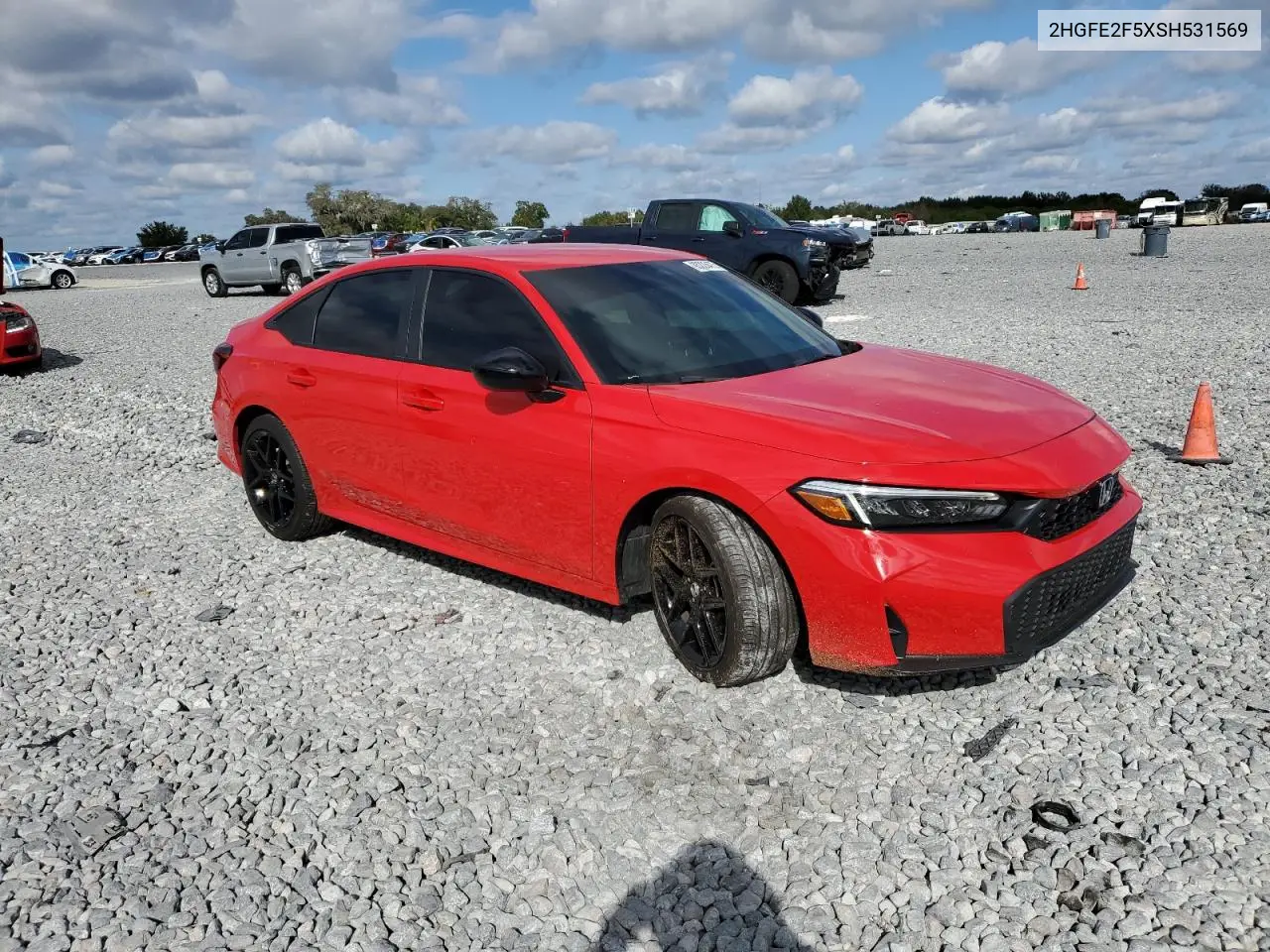 2HGFE2F5XSH531569 2025 Honda Civic Sport