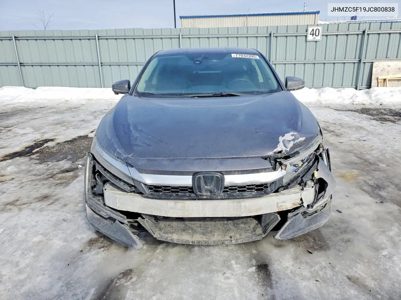 2018 Honda Clarity VIN: JHMZC5F19JC800838 Lot: 77032395