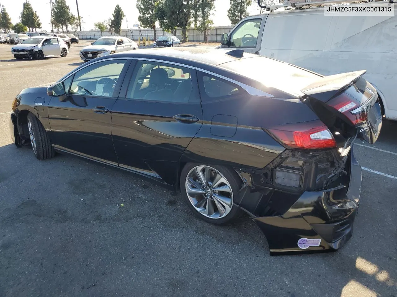 JHMZC5F3XKC001315 2019 Honda Clarity Touring