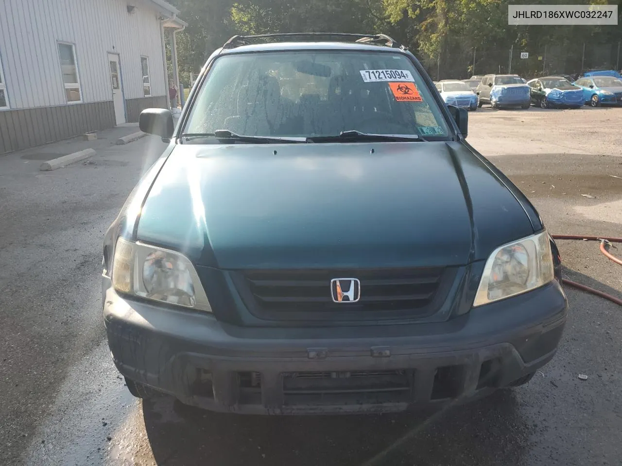 1998 Honda Cr-V Ex VIN: JHLRD186XWC032247 Lot: 71215094