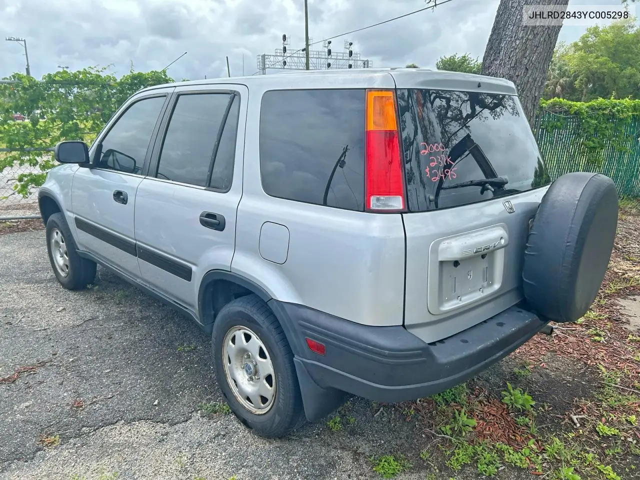 2000 Honda Cr-V Lx VIN: JHLRD2843YC005298 Lot: 49605706