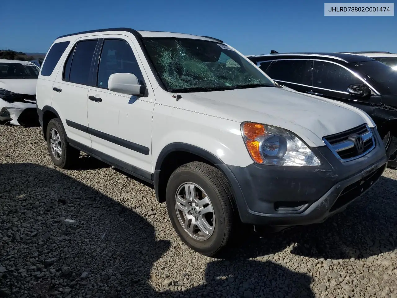 JHLRD78802C001474 2002 Honda Cr-V Ex