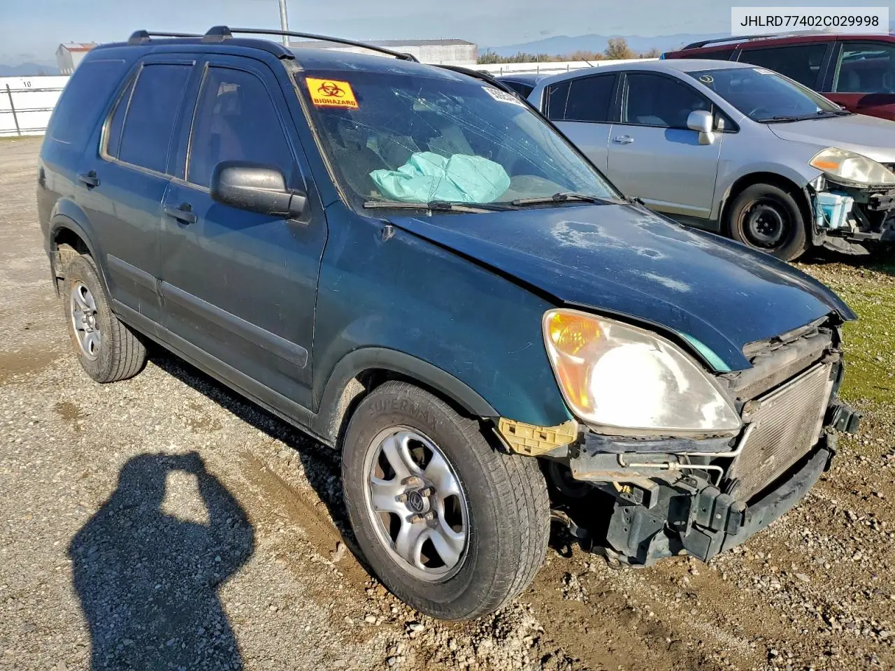 JHLRD77402C029998 2002 Honda Cr-V Lx