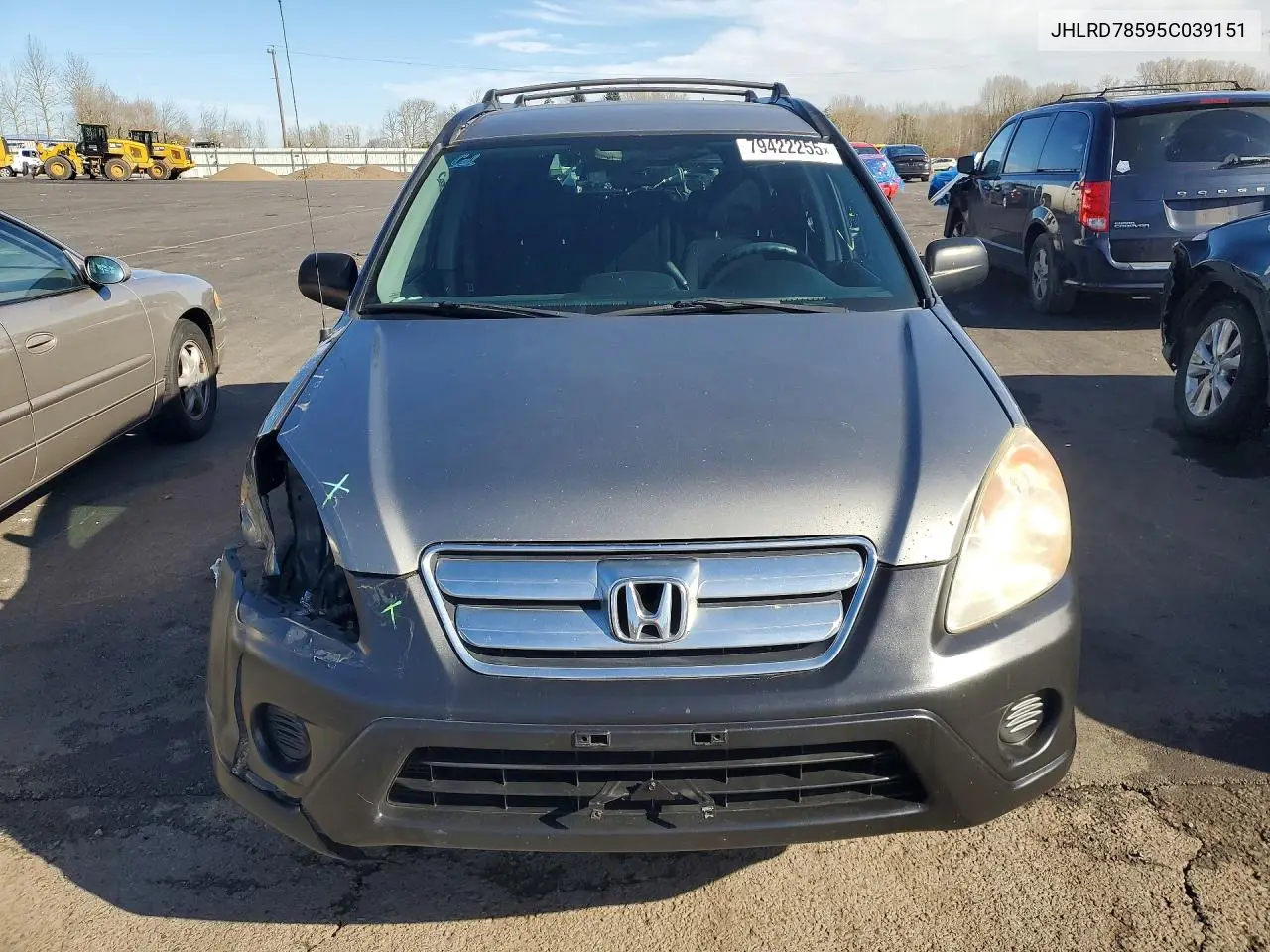 JHLRD78595C039151 2005 Honda Cr-V Lx