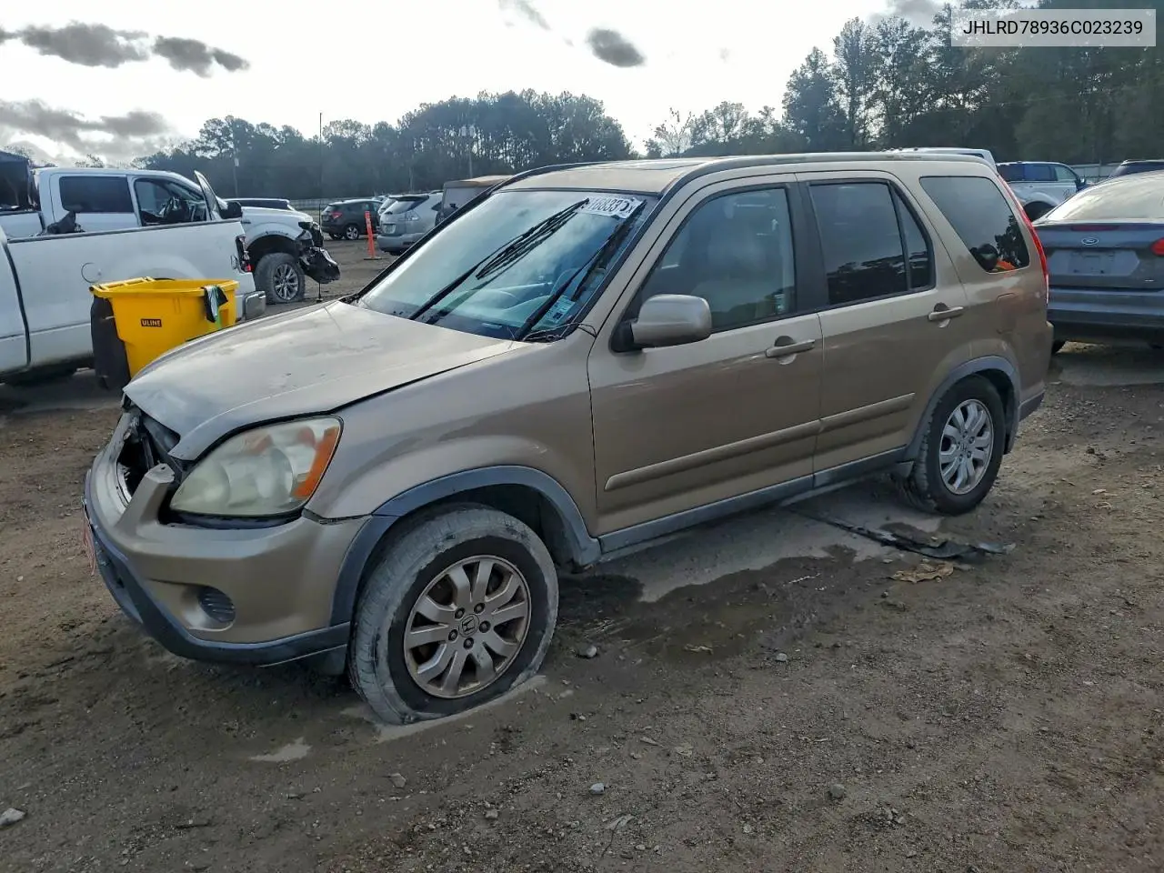 JHLRD78936C023239 2006 Honda Cr-V Se
