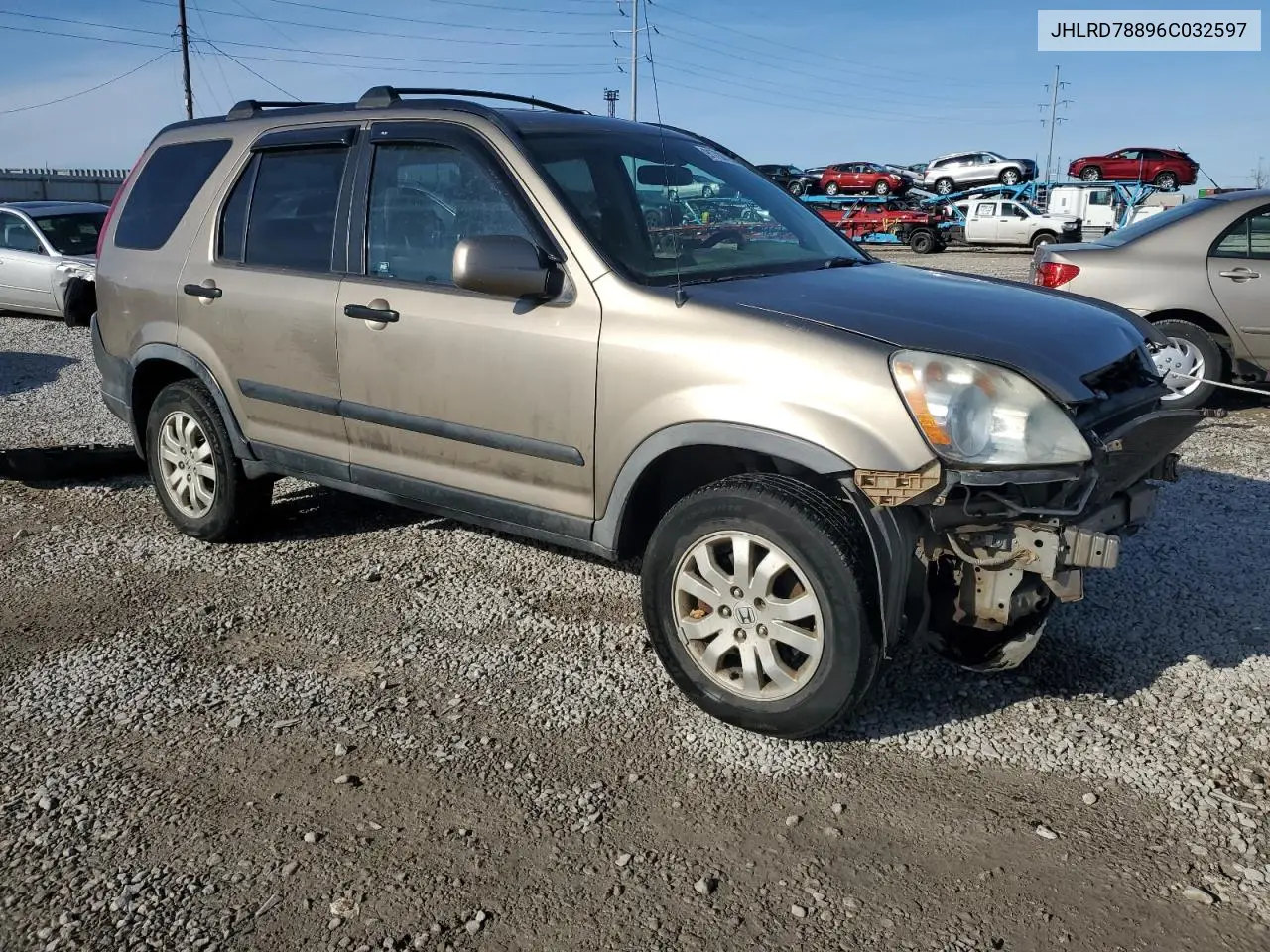 JHLRD78896C032597 2006 Honda Cr-V Ex