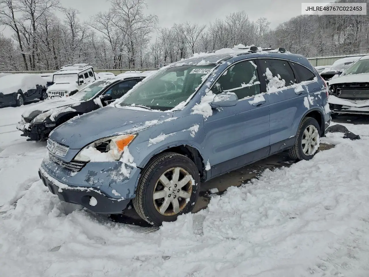 JHLRE48767C022453 2007 Honda Cr-V Exl