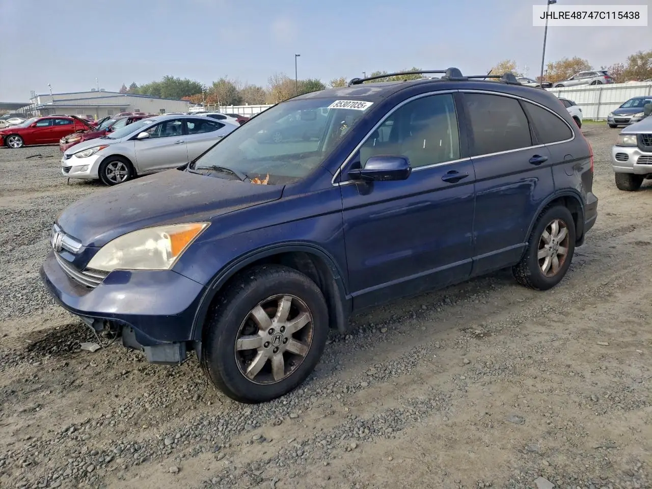 JHLRE48747C115438 2007 Honda Cr-V Exl