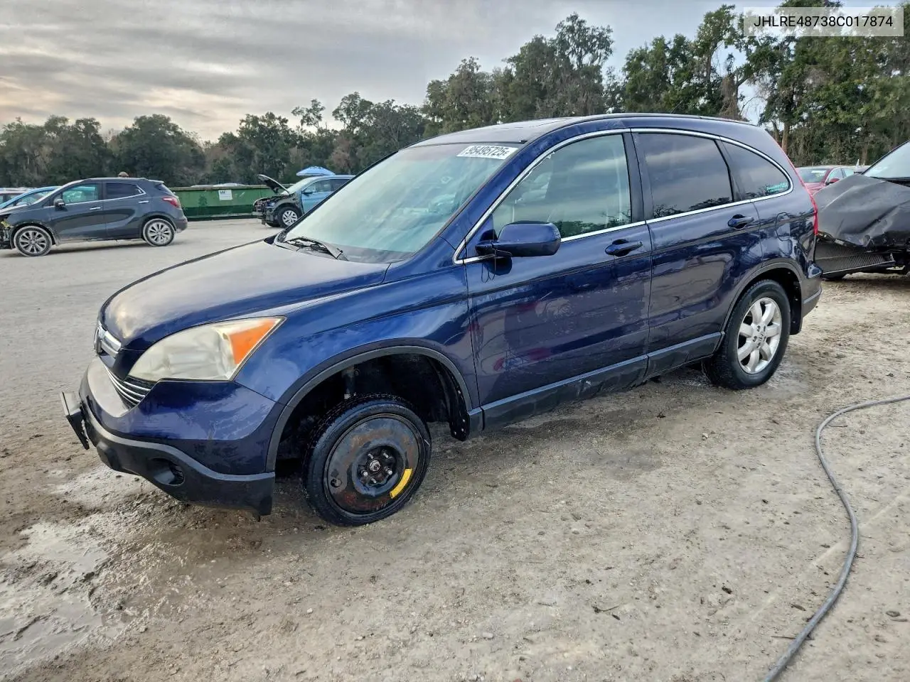 JHLRE48738C017874 2008 Honda Cr-V Exl
