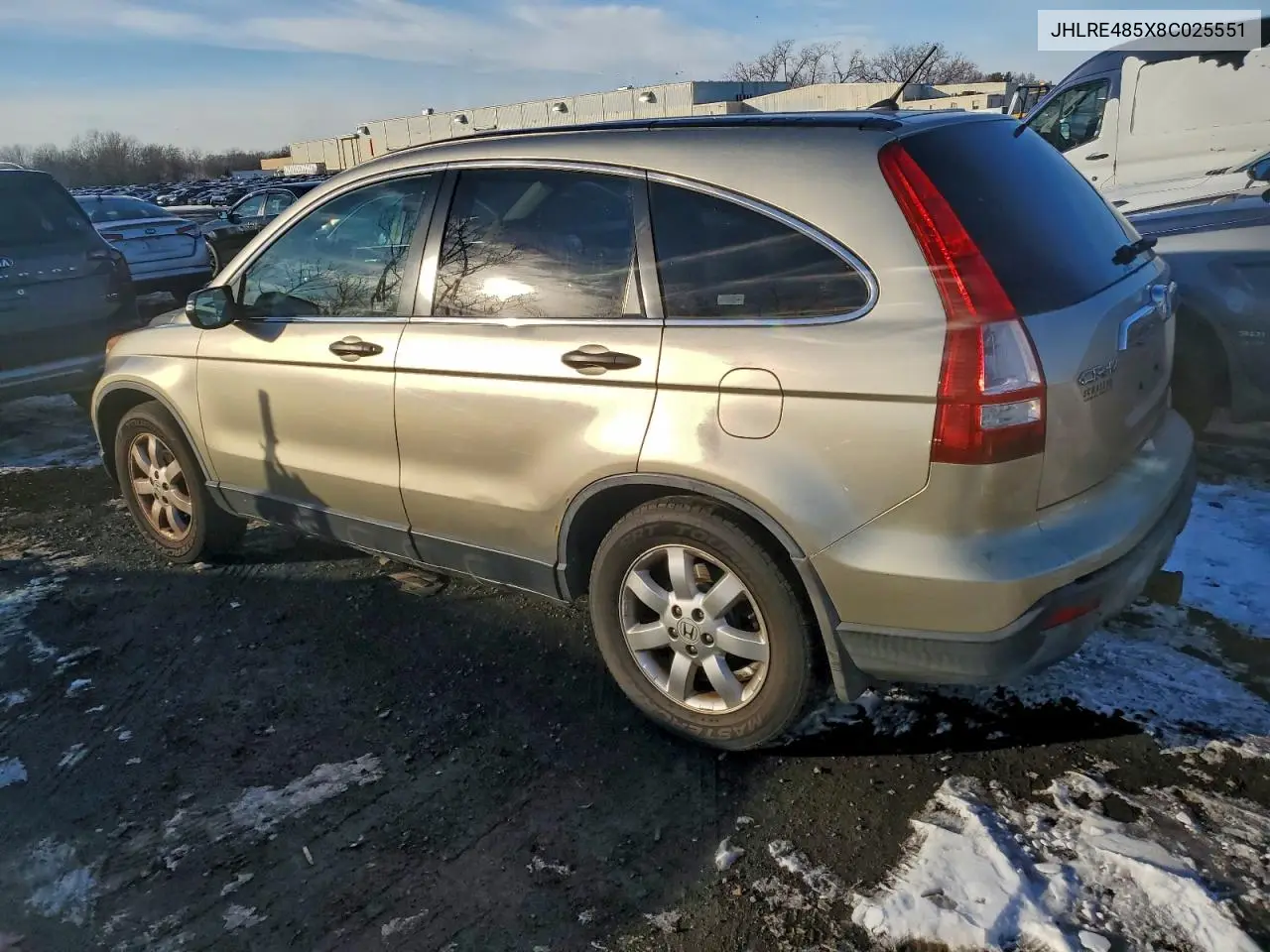 JHLRE485X8C025551 2008 Honda Cr-V Ex