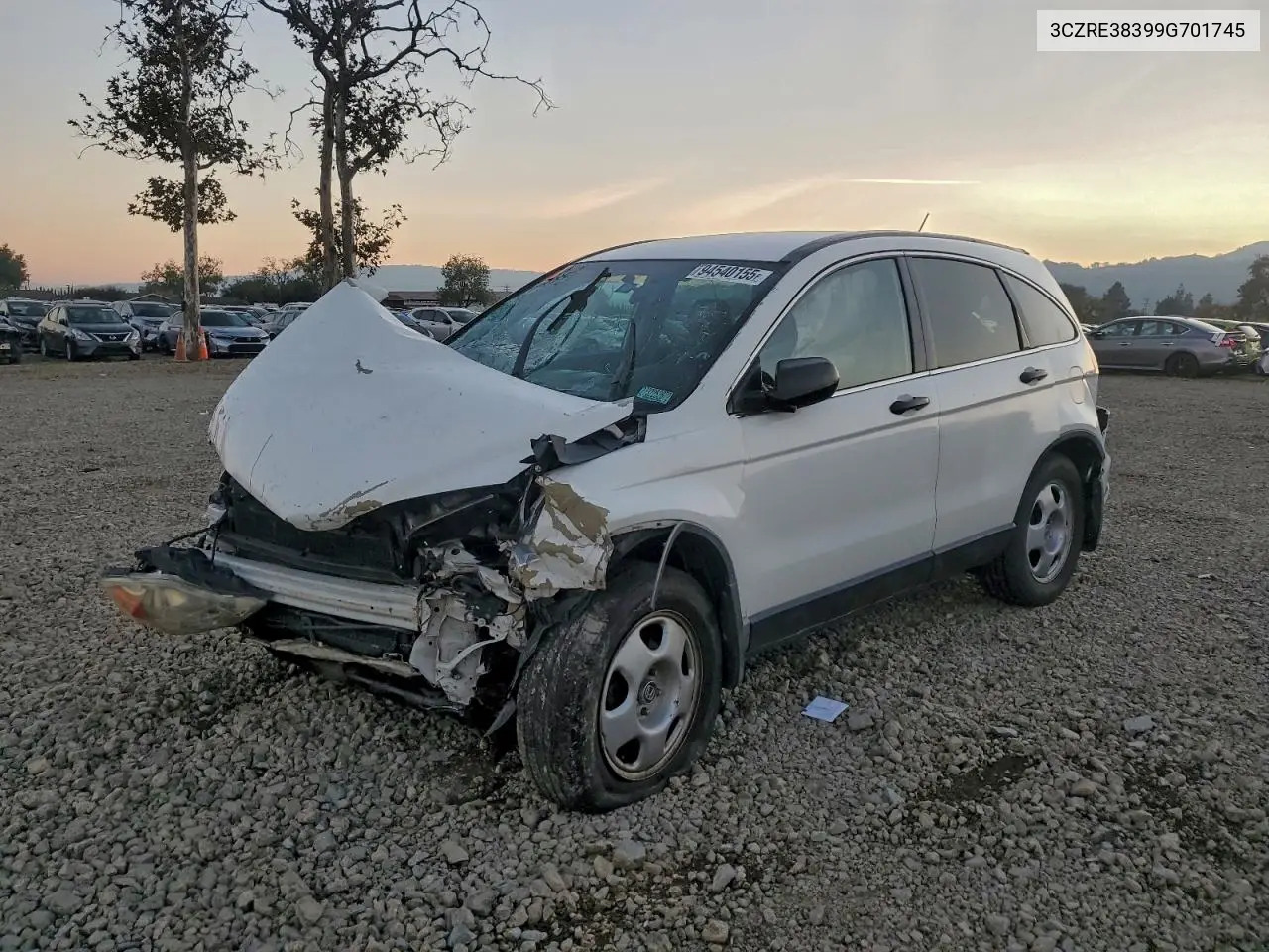 3CZRE38399G701745 2009 Honda Cr-V Lx