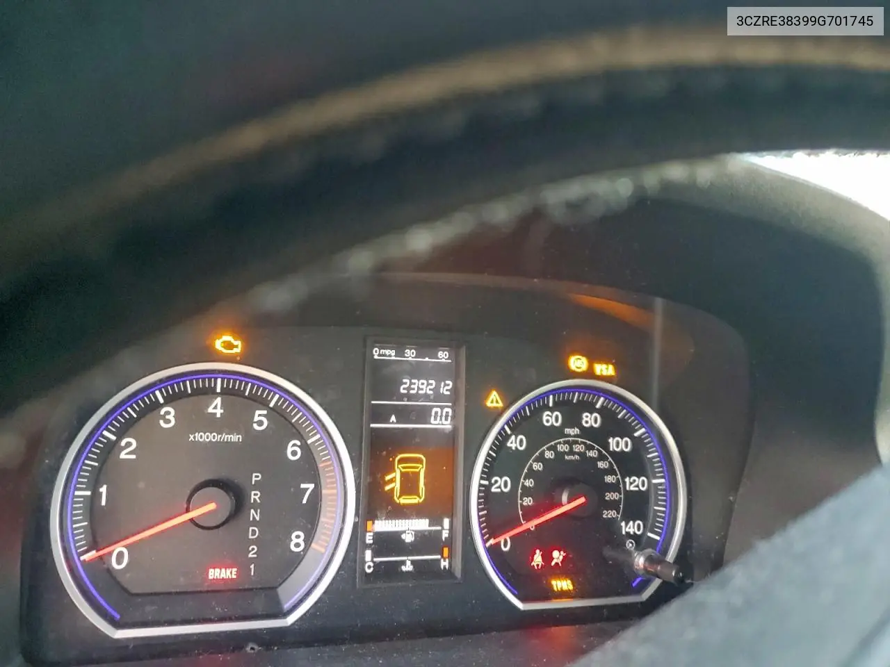 3CZRE38399G701745 2009 Honda Cr-V Lx