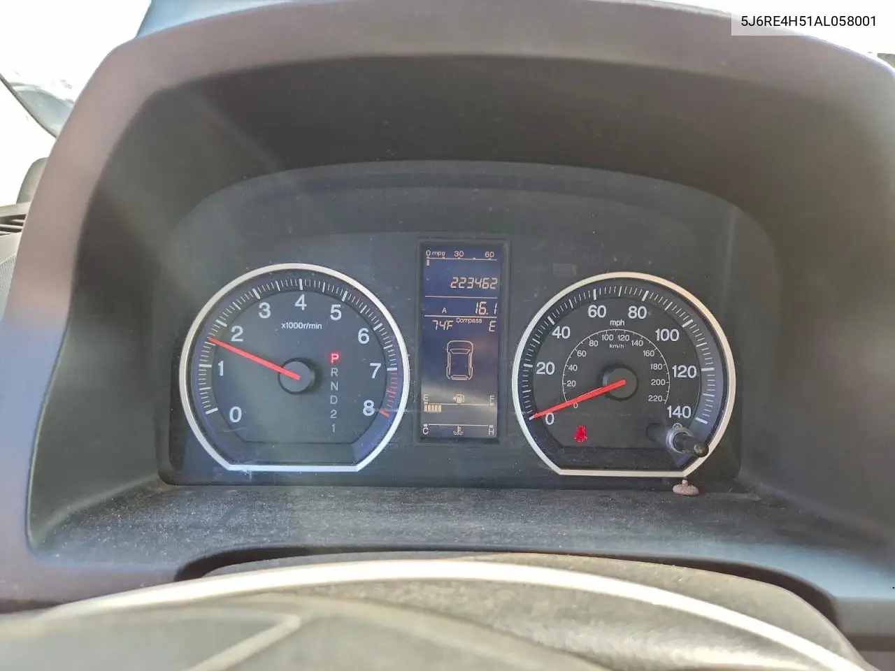 5J6RE4H51AL058001 2010 Honda Cr-V Ex
