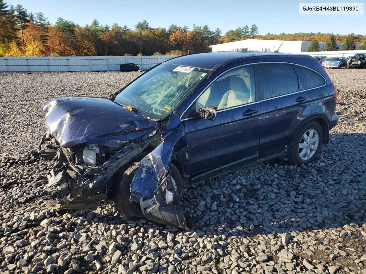 5J6RE4H43BL119390 2011 Honda Cr-V Se
