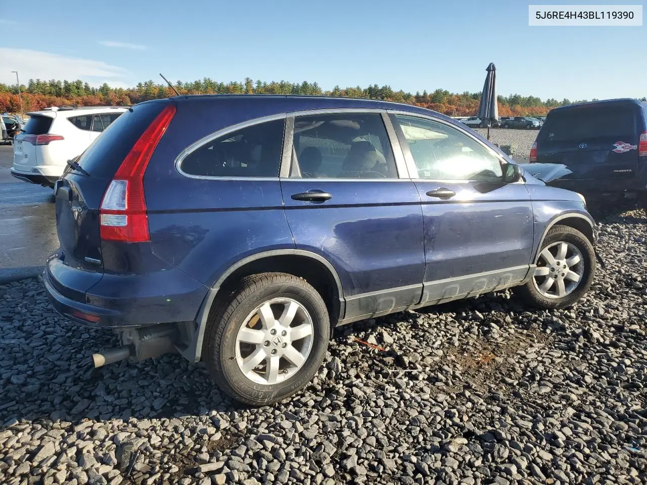 5J6RE4H43BL119390 2011 Honda Cr-V Se