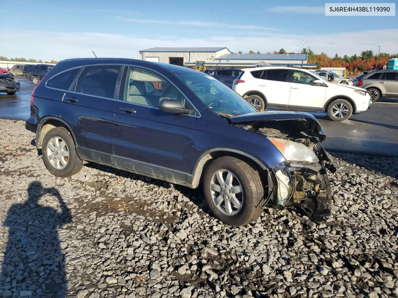 5J6RE4H43BL119390 2011 Honda Cr-V Se