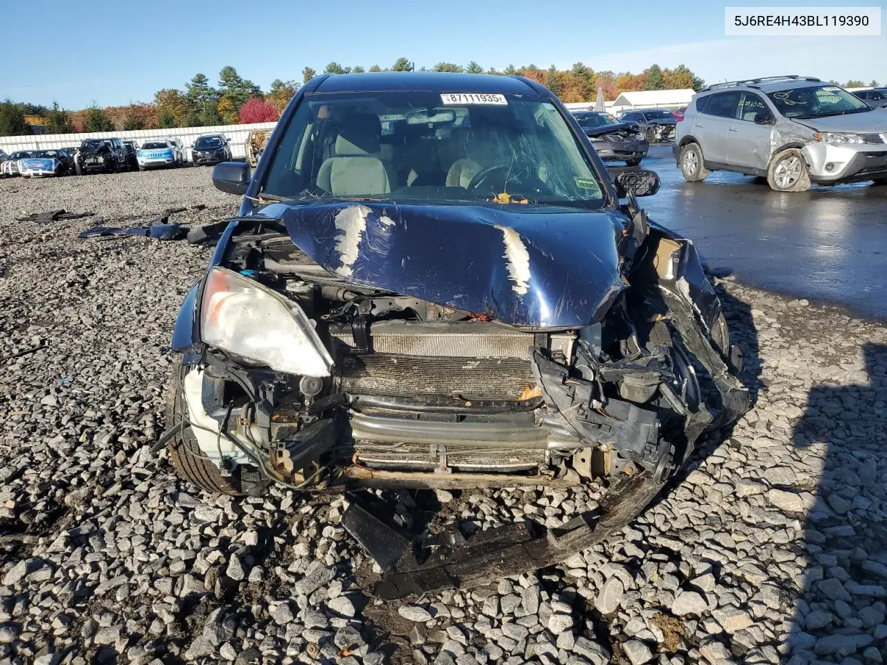 5J6RE4H43BL119390 2011 Honda Cr-V Se