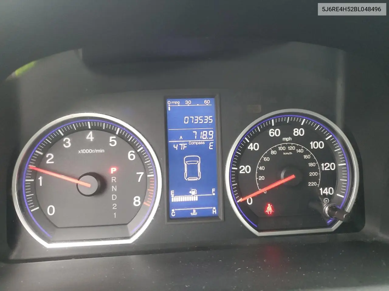 5J6RE4H52BL048496 2011 Honda Cr-V Ex
