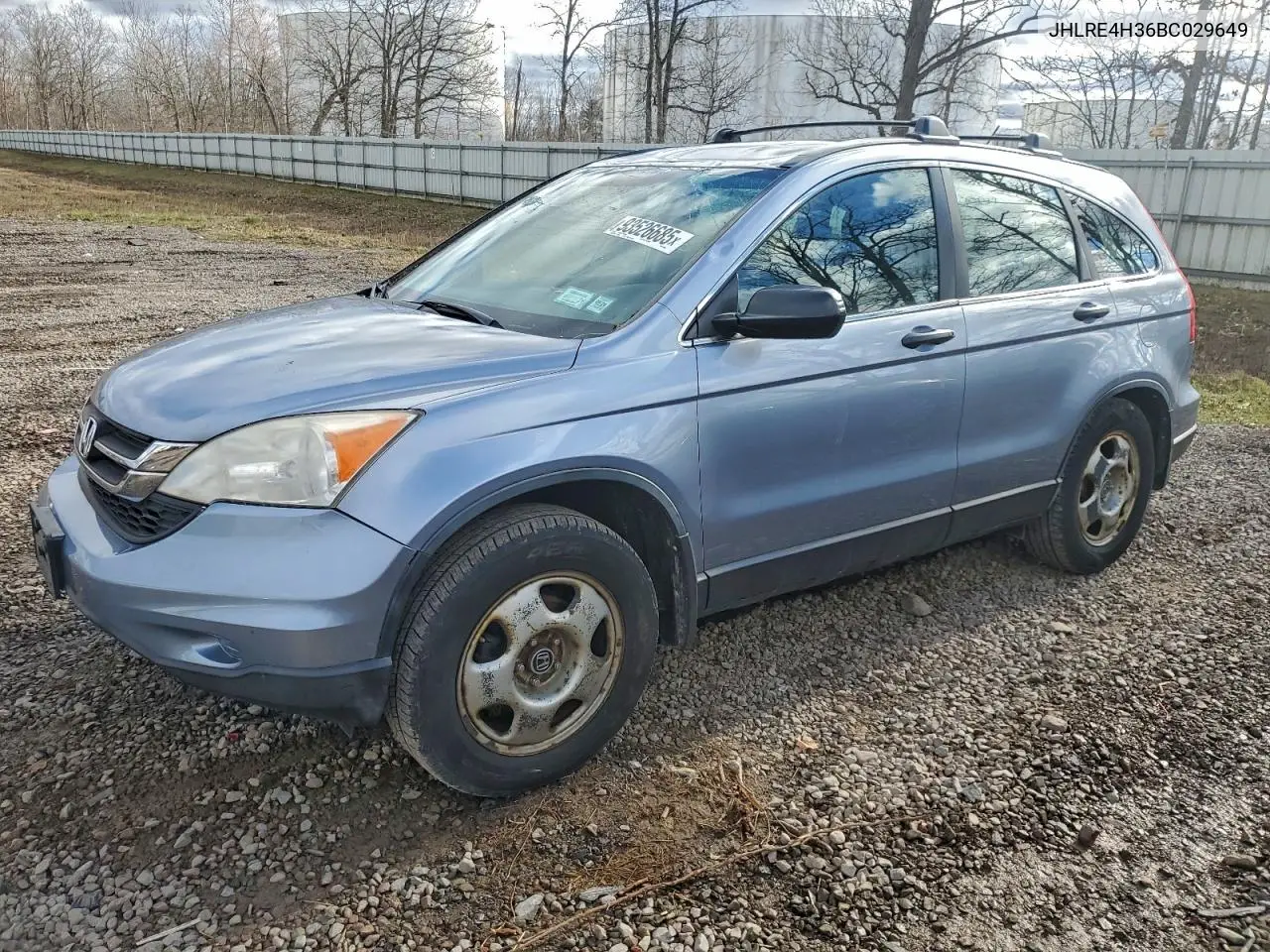 JHLRE4H36BC029649 2011 Honda Cr-V Lx