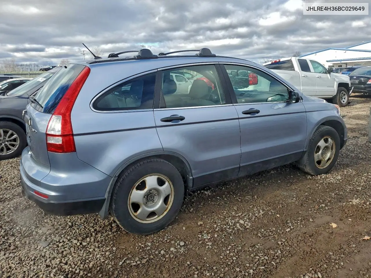 JHLRE4H36BC029649 2011 Honda Cr-V Lx