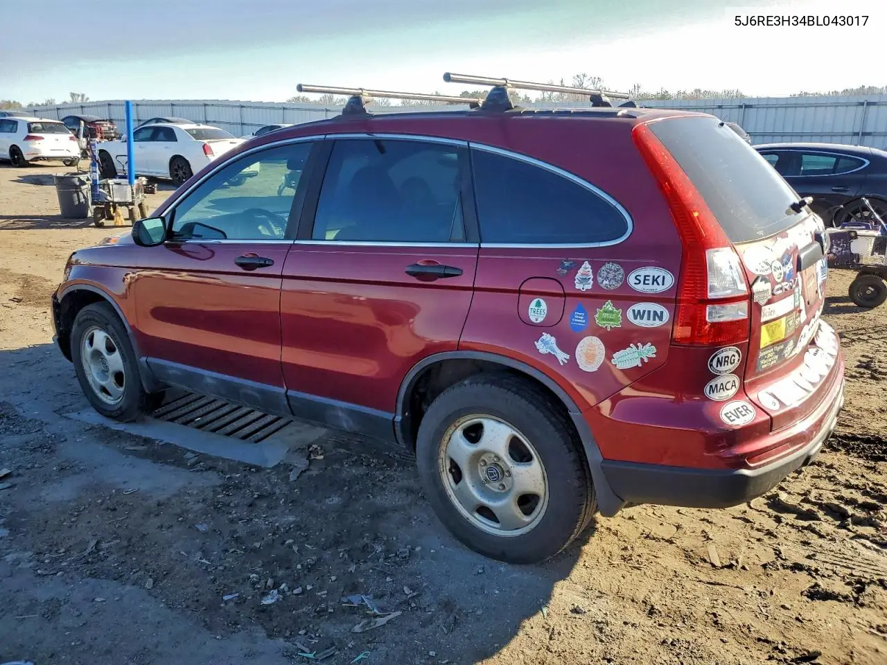 5J6RE3H34BL043017 2011 Honda Cr-V Lx