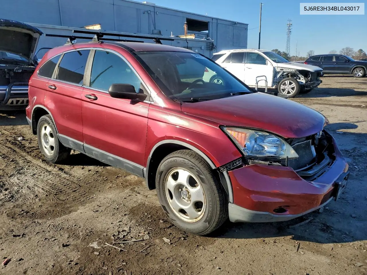 5J6RE3H34BL043017 2011 Honda Cr-V Lx