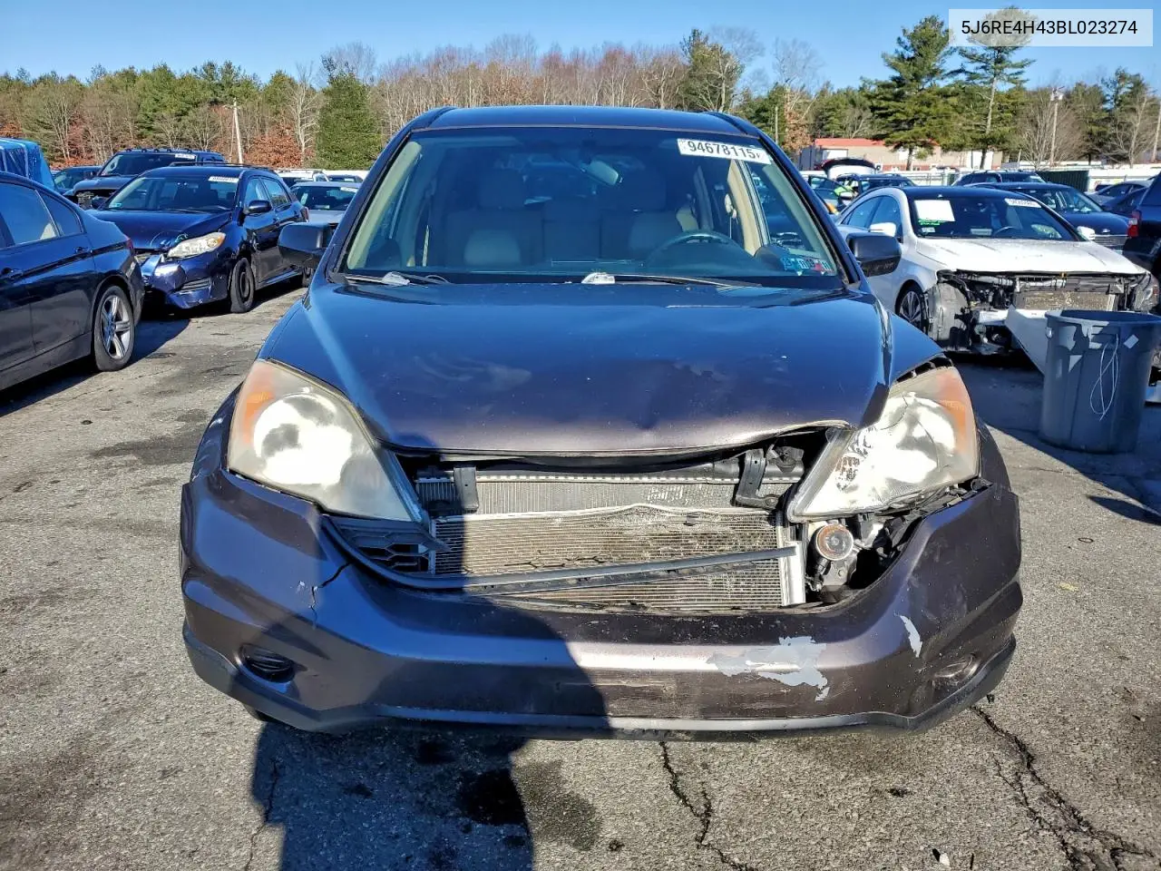 5J6RE4H43BL023274 2011 Honda Cr-V Se