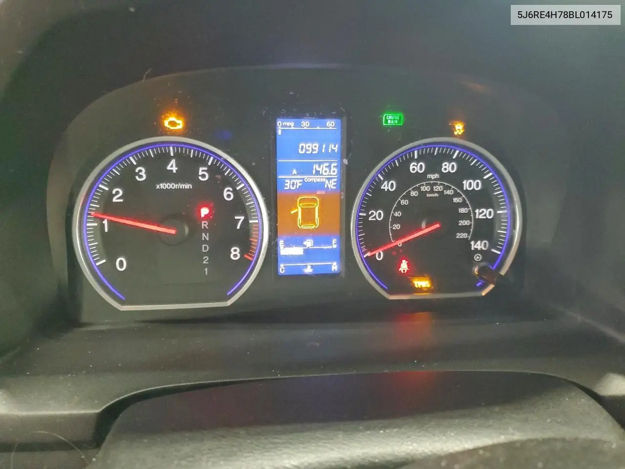 5J6RE4H78BL014175 2011 Honda Cr-V Exl