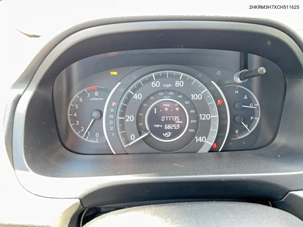 2HKRM3H7XCH511625 2012 Honda Cr-V Exl