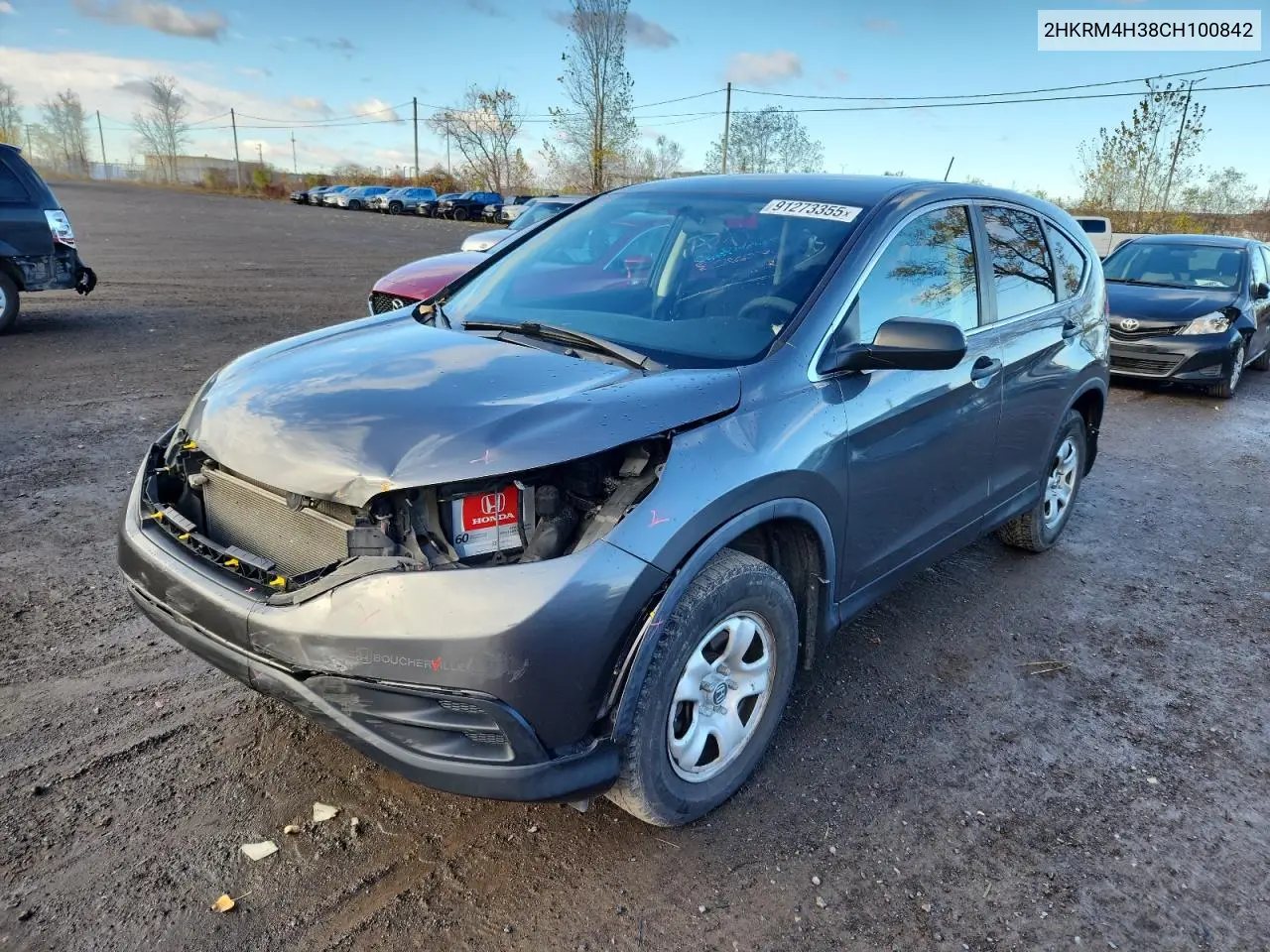2HKRM4H38CH100842 2012 Honda Cr-V Lx