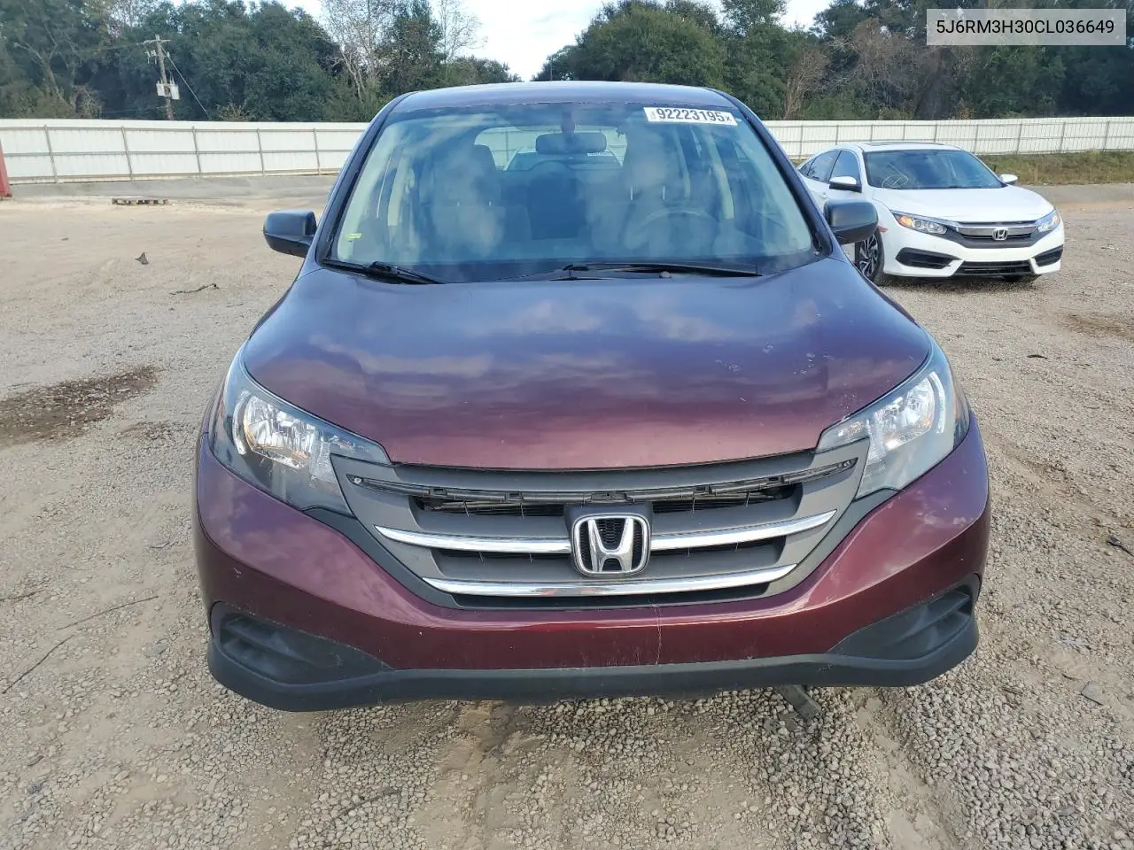 5J6RM3H30CL036649 2012 Honda Cr-V Lx