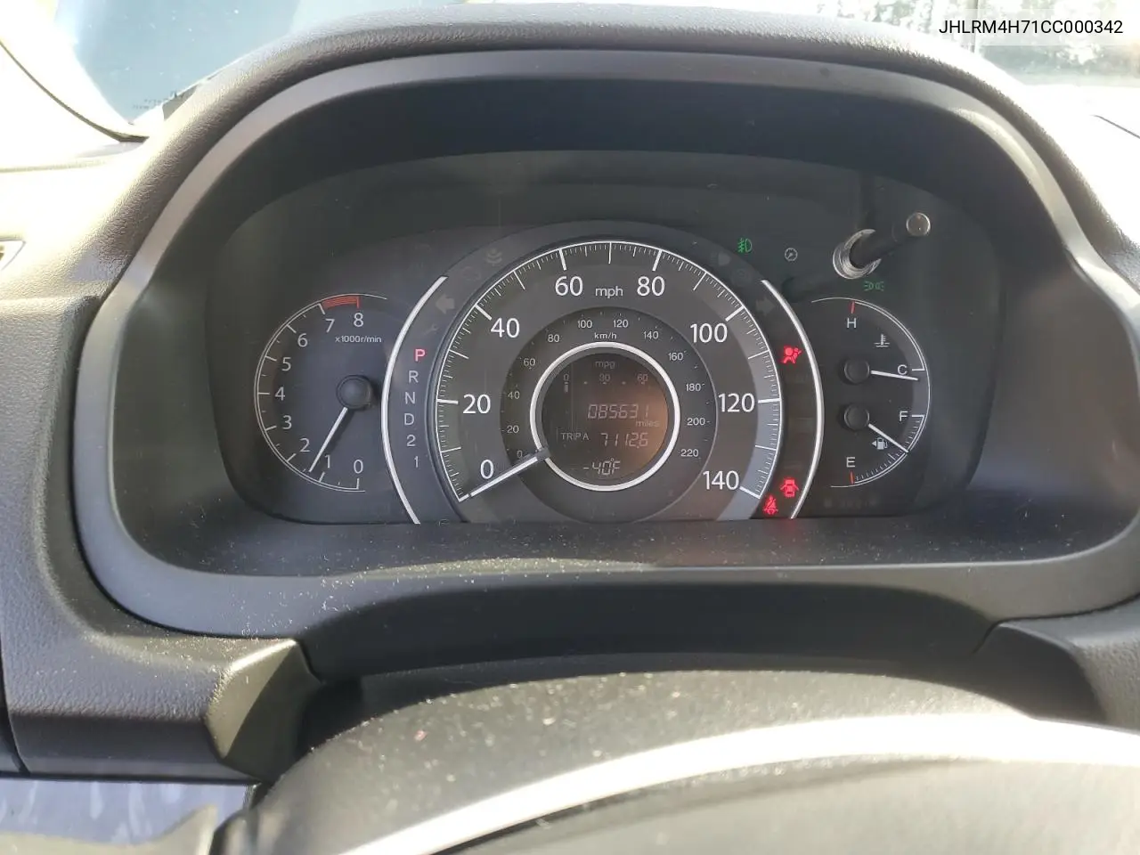 JHLRM4H71CC000342 2012 Honda Cr-V Exl