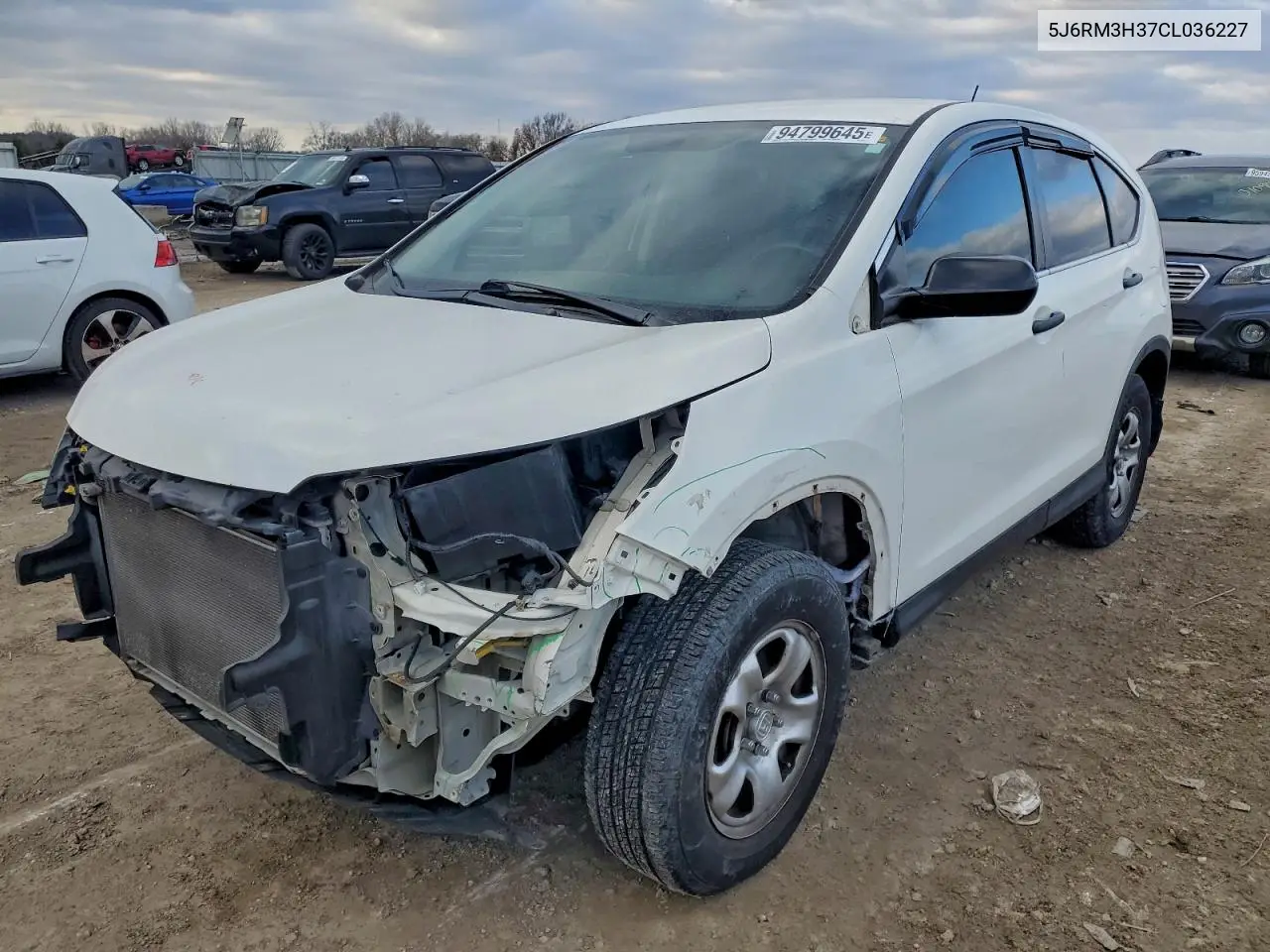 5J6RM3H37CL036227 2012 Honda Cr-V Lx
