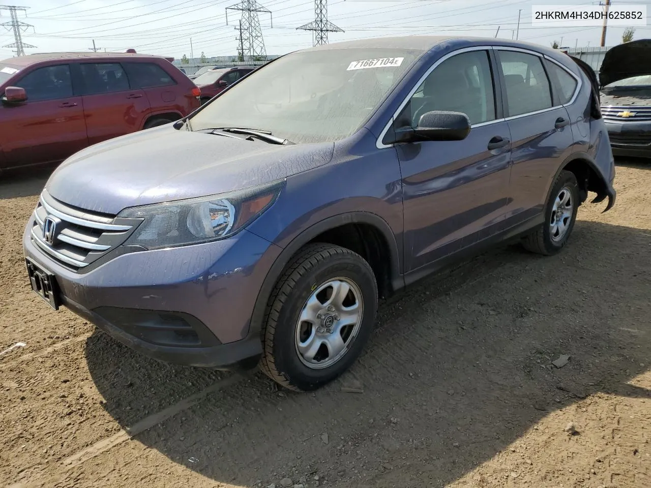 2HKRM4H34DH625852 2013 Honda Cr-V Lx