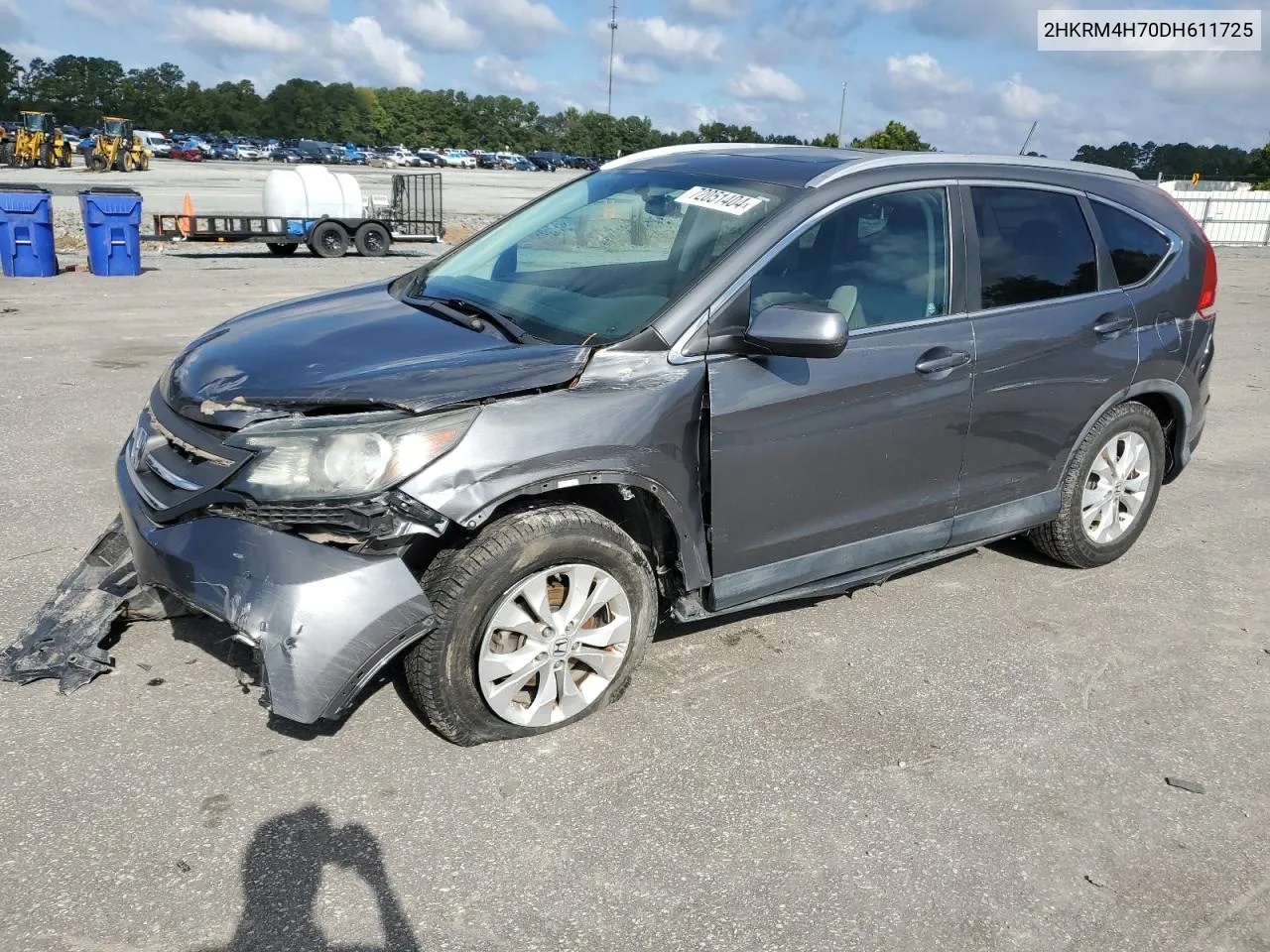 2013 Honda Cr-V Exl VIN: 2HKRM4H70DH611725 Lot: 72051404