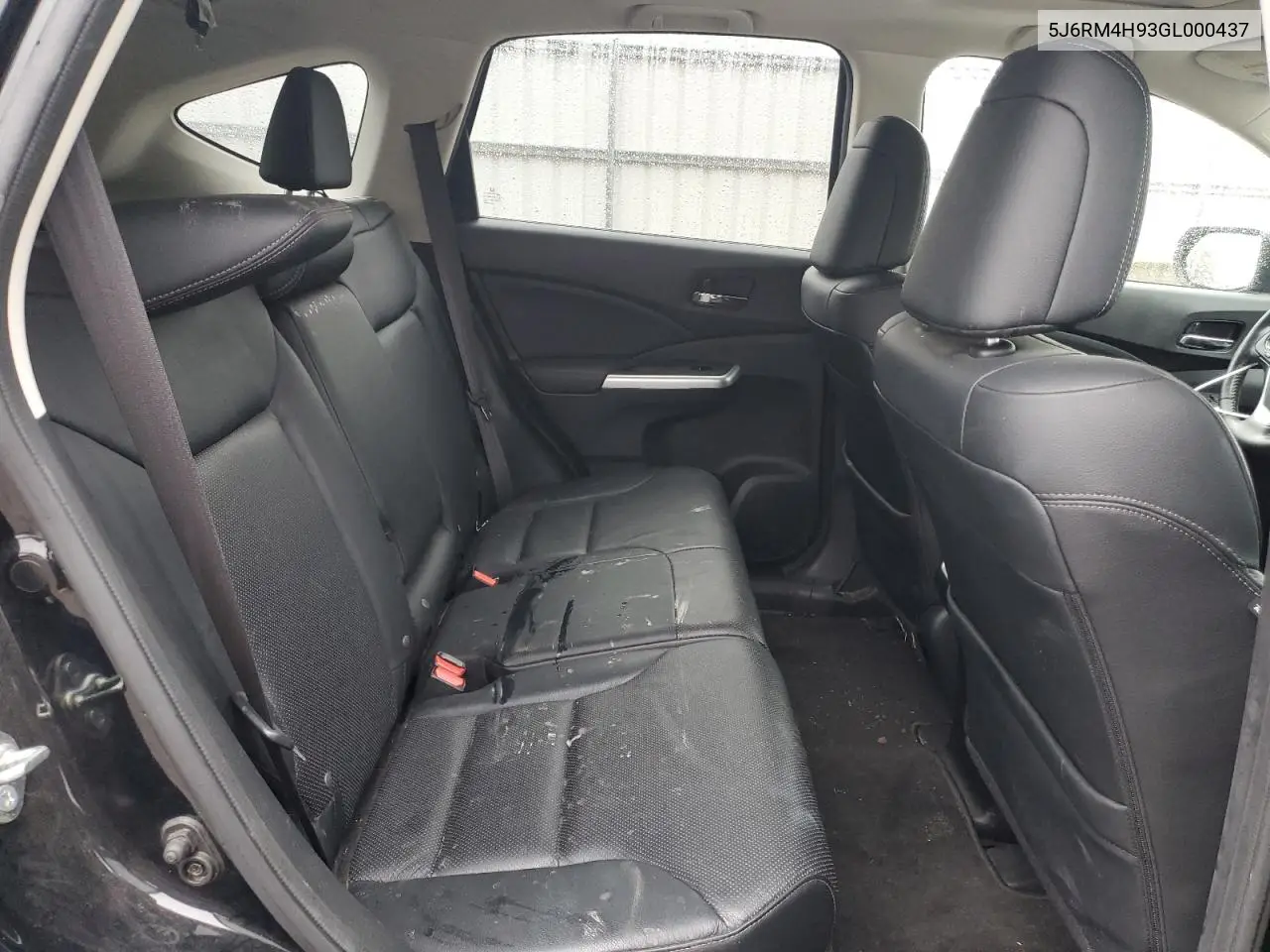 5J6RM4H93GL000437 2016 Honda Cr-V Touring