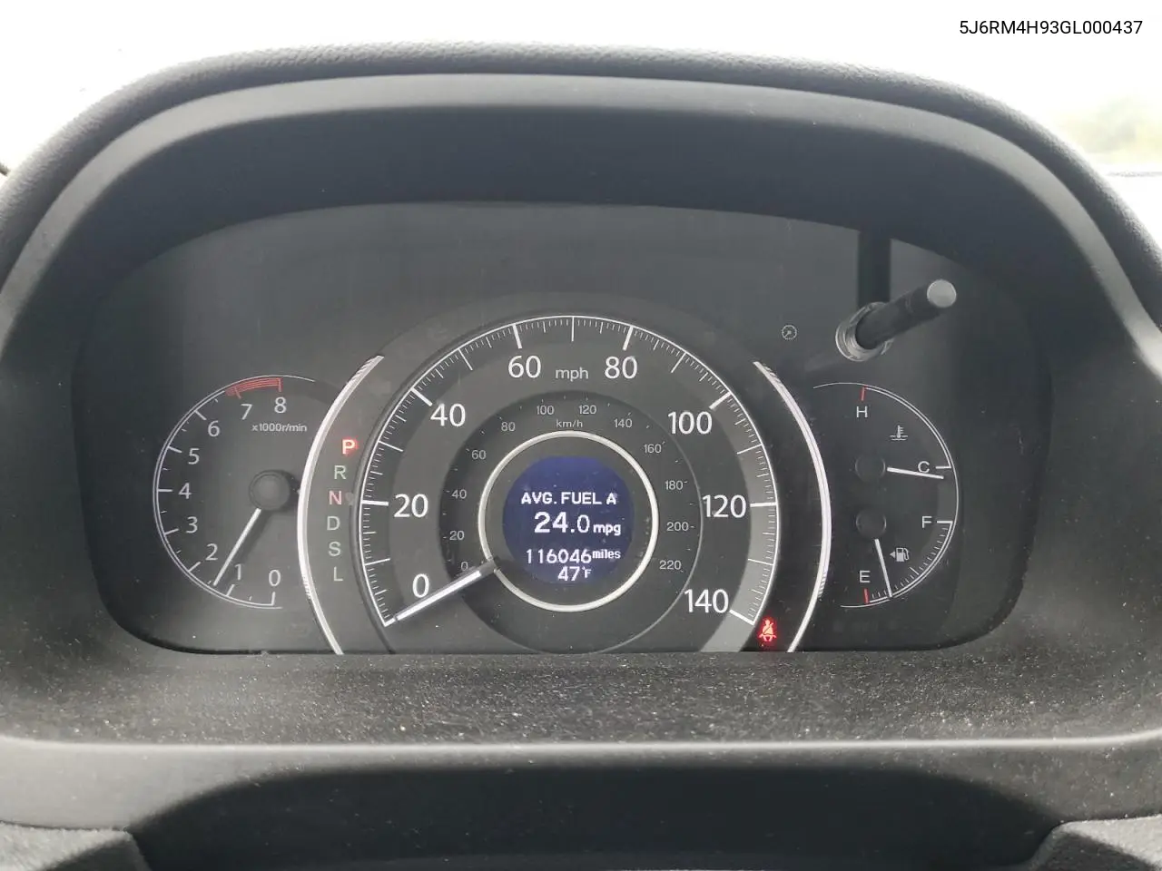 5J6RM4H93GL000437 2016 Honda Cr-V Touring