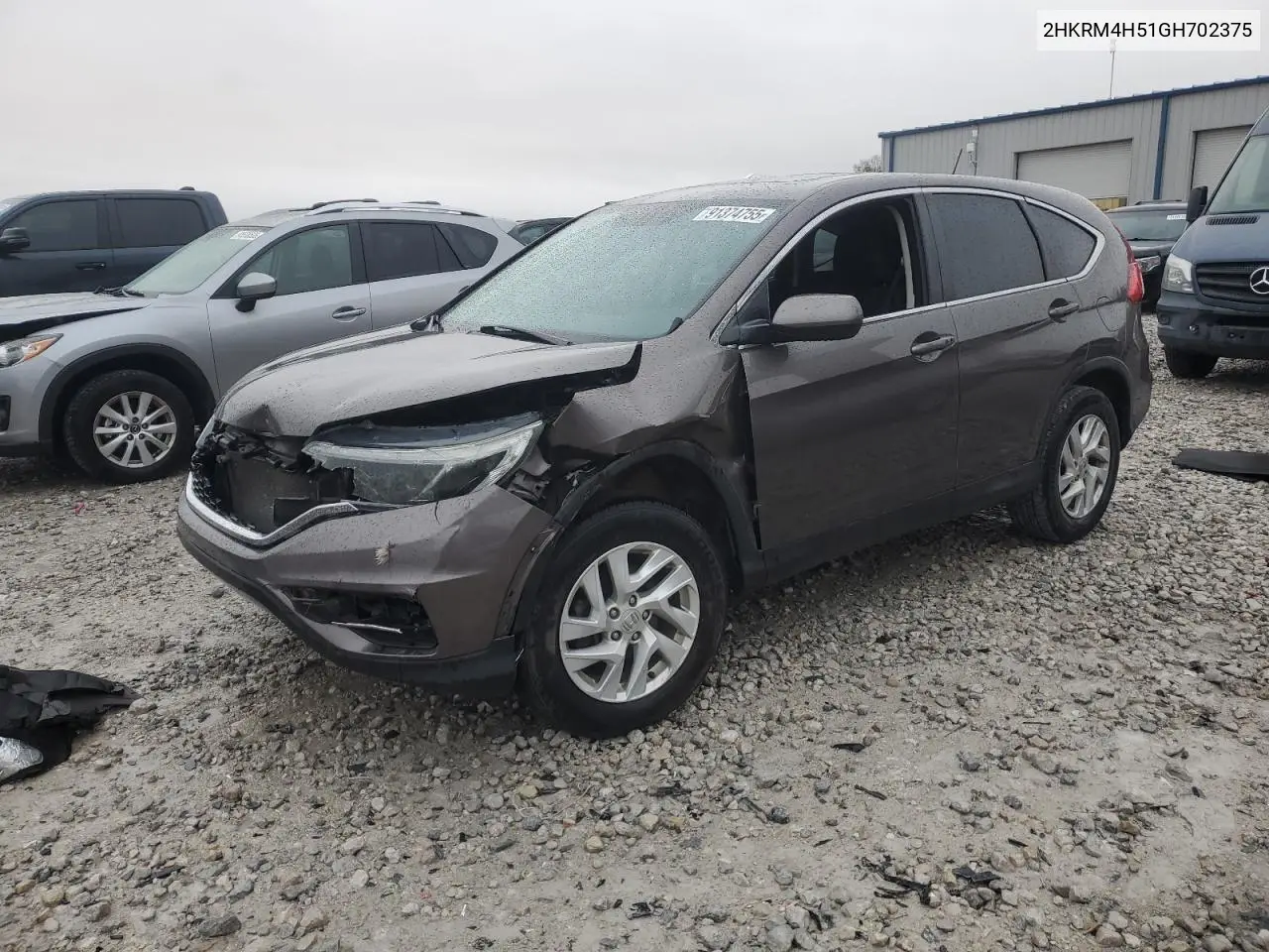 2HKRM4H51GH702375 2016 Honda Cr-V Ex