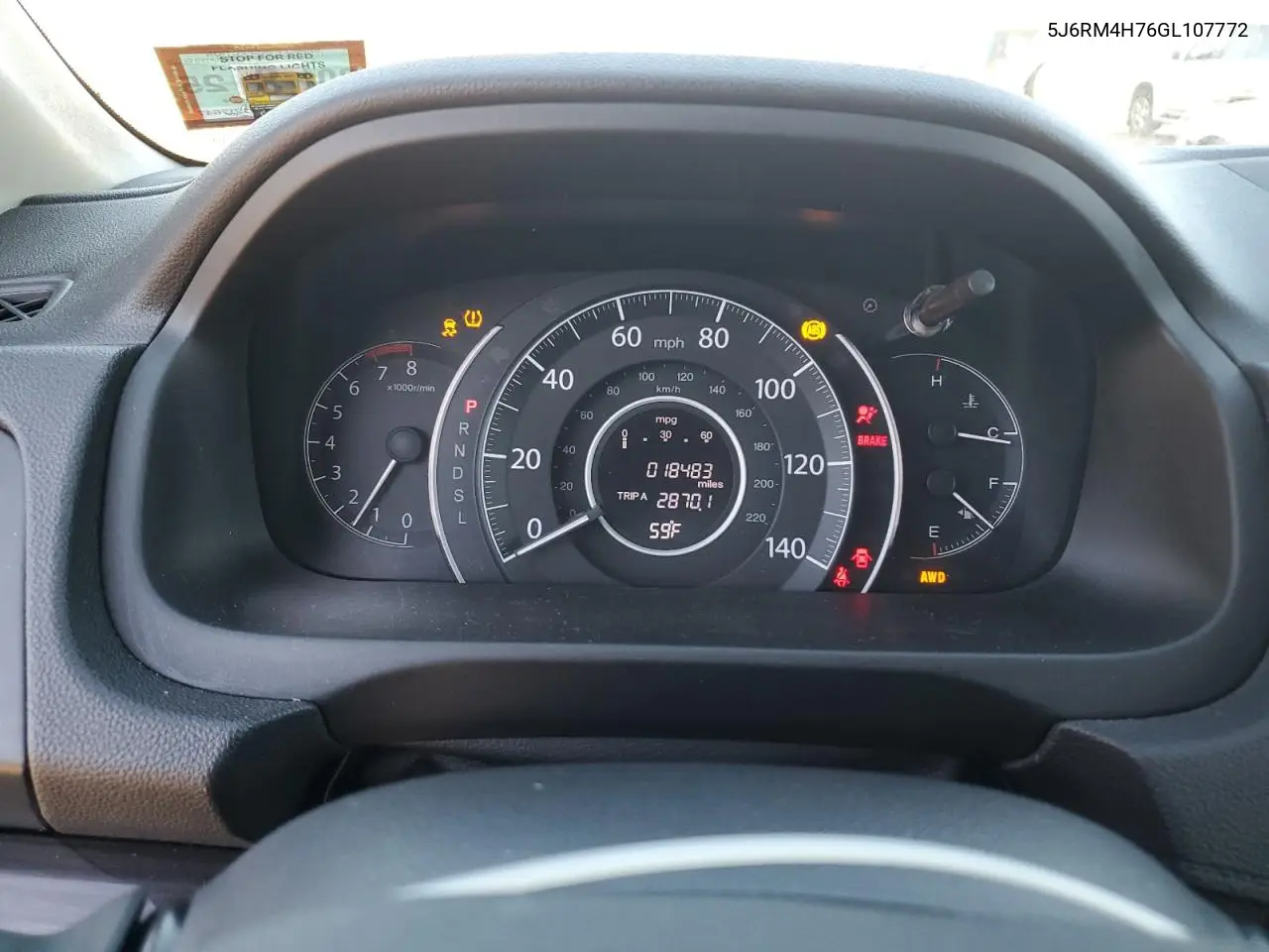 5J6RM4H76GL107772 2016 Honda Cr-V Exl