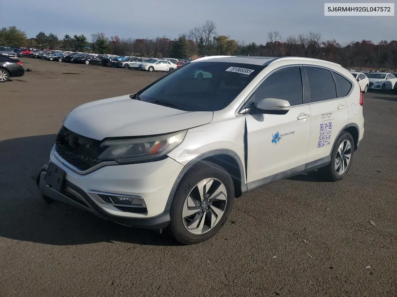 5J6RM4H92GL047572 2016 Honda Cr-V Touring